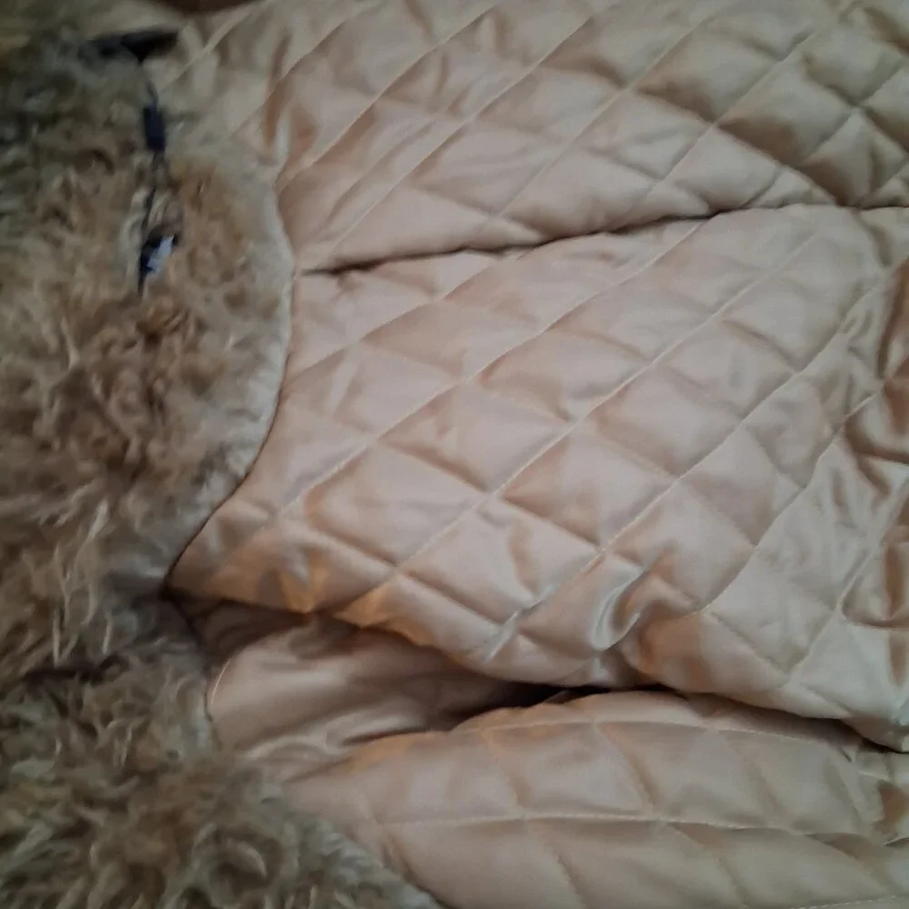 Boutique J. Renee Shaggy Tan Faux Fur Long Coat - Picture 7 of 14